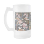 Photo Frosty Glass Mugs - personalized Collage Mug mugs
