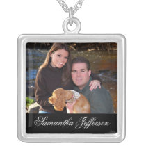 Photo Gift Necklace - Message w/ Horizontal Photo