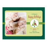 PHOTO GREETING POSTCARD :: modern spotty tree L5
