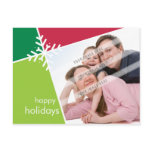 PHOTO GREETING POSTCARD :: modernista snowflake L5