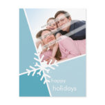 PHOTO GREETING POSTCARD :: modernista snowflake P3