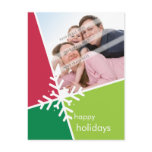 PHOTO GREETING POSTCARD :: modernista snowflake P5 postcards