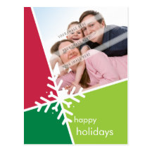 PHOTO GREETING POSTCARD :: modernista snowflake P5