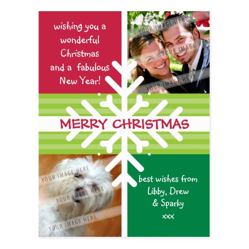 PHOTO GREETING POSTCARD :: snowflake dissection P1
