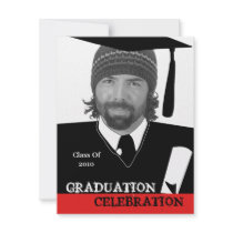 Photo Head Shot Insert Graduation Party Invitation
