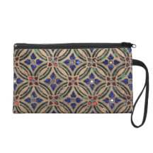 Photo marocaine en verre de pierre de motif de tui pochettes avec dragonne