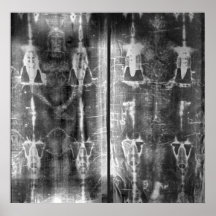Photo Negative Picture of the Shroud of Turin Print
