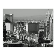 Photo noire et blanche de Las Vegas Carte Postale