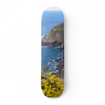 Photo Of The Coast In Jersey Custom Skateboard by lifesphere