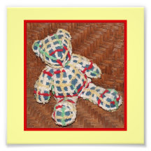 Photo Print 6x6 Teddy Bear for Child's Room Wall