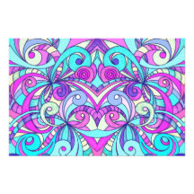 Photo print Floral abstract background