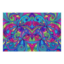 Photo print Floral abstract background
