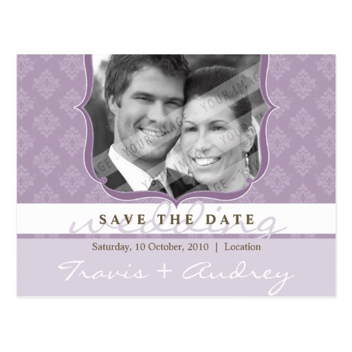 PHOTO SAVE THE DATE :: pictureframe elegance 2 Postcard