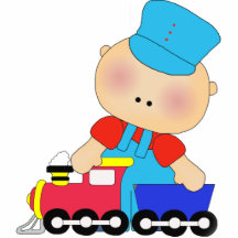 Photo Sculpture Baby Boy Train Driver