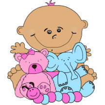 Photo Sculpture Baby Girl Toys Pink Blue