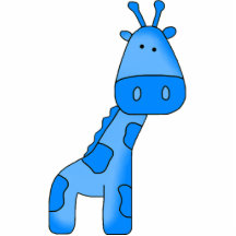 Photo Sculpture Blue Giraffe