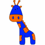 Photo Sculpture Blue Orange Giraffe Boy photo sculptures