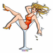 Photo Sculpture - Girl in Martini Glass, Olivia