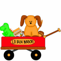 Photo Sculpture Kid's Boy Toys Red Wagon