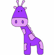 Photo Sculpture Purple Giraffe Boy