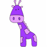 Photo Sculpture Purple Giraffe Boy
