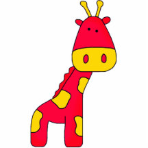 Photo Sculpture Red Yellow Giraffe