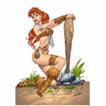 PHOTO SCULPTURE Sexy Cavewoman Pin-up by Al Rio photo sculptures