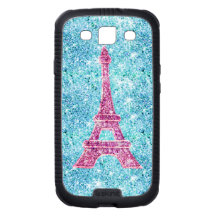 Photo turquoise à la mode de scintillement de Tour Coques Samsung Galaxy S3