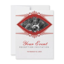 Photo : Wedding : Red White Ornate Invitation temp