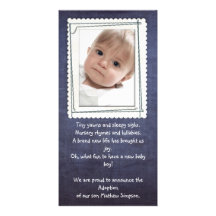 photocard de faire-part d'adoption photocarte personnalisée