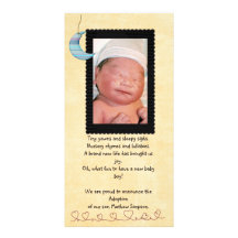 photocard de faire-part d'adoption cartes de vœux avec photo