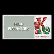 Photocard-Monogram Letter K photo cards