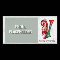 Photocard-Monogram Letter V photo cards