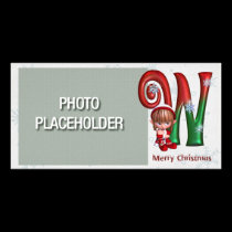 Photocard-Monogram Letter W photo cards