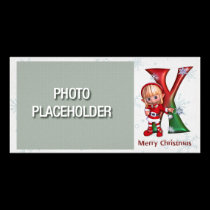 Photocard-Monogram Letter X photo cards