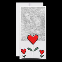Photocard valentine hearts photo cards