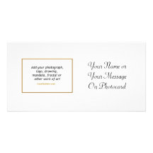 Photocard with your artwork photo greeting card
