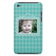 Photoframe mignon avec le motif de pied-de-poule coque iPod touch 