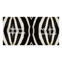 Photograph of a real Zebra's Fur Custom Photo Card