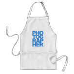 Photographer - Blue Text Aprons