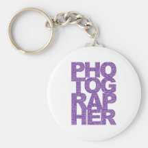Photographer - Purple Text Key Chains