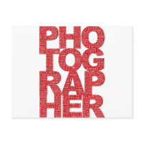 Photographer - Red Text Post Cards