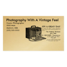 Photographer's Vintage Camera Business Card