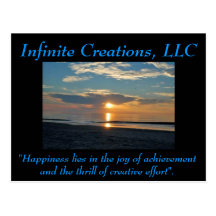 Photographic marketing postcard -sunset