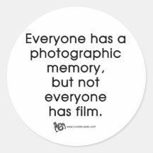 Photographic Memory Quote Sticker