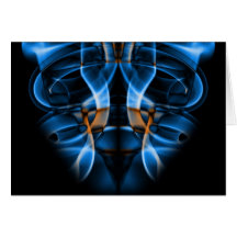 Photographie abstraite d'art de fumée carte de vœux