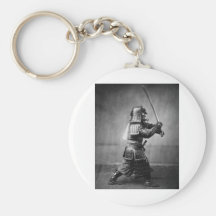 Photographie d'un samouraï C. 1860 Porte-clé