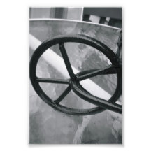 Photographie Q2 4x6 noir et blanc de lettre d'alph
