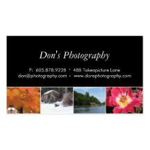 Photography Business Card 4 Seasons