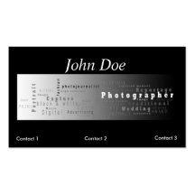 Photography Business card - white stripe